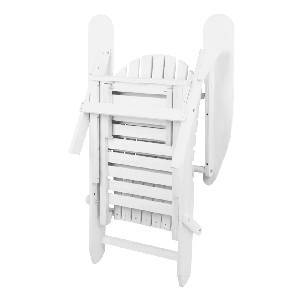 Adirondack Gardeon Sun Lounge Outdoor Chairs Wooden Foldable Patio Furniture - Nurns