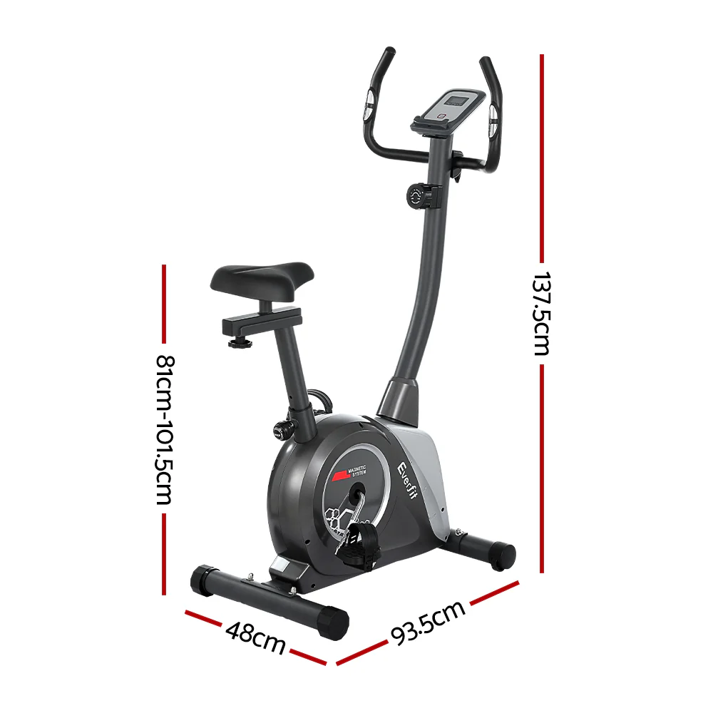 Everfit Magnetic Exercise Bike Upright Bike Fitness Home Gym Cardio - Nurns