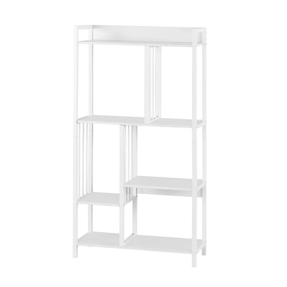 Artiss Bookshelf Display Shelves 5 Tiers 120cm White - Nurns