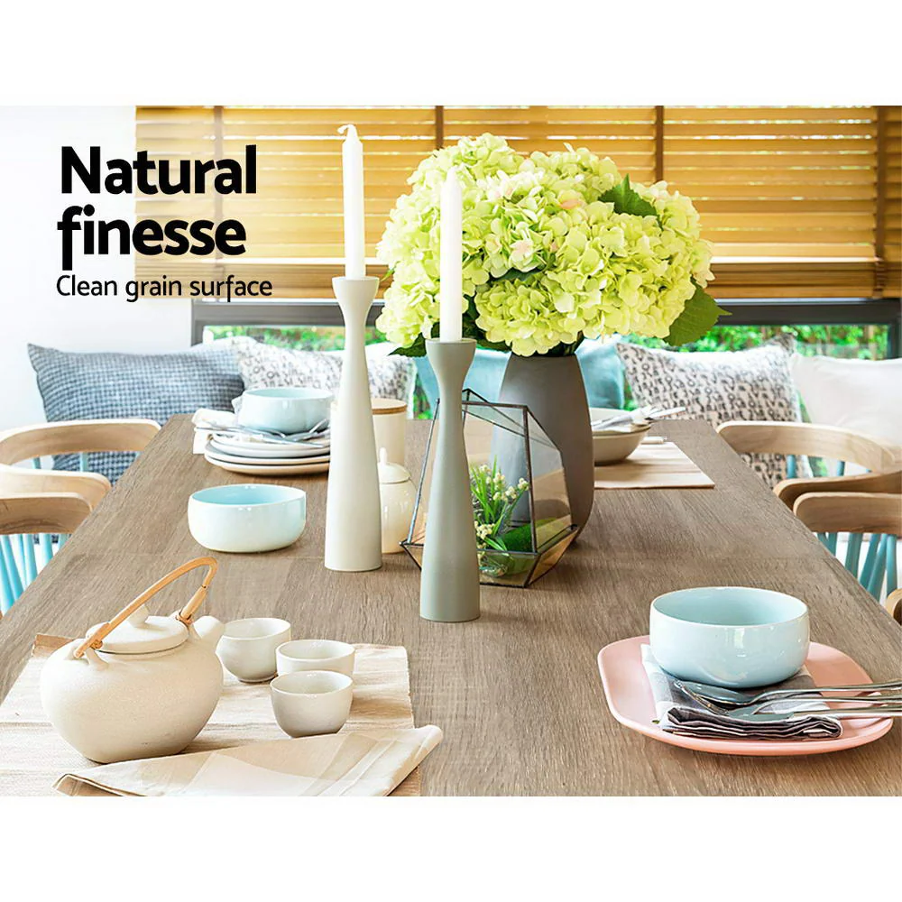 Dining Table 4 Seater Wooden Kitchen Tables Oak 120cm Cafe Restaurant - Nurns