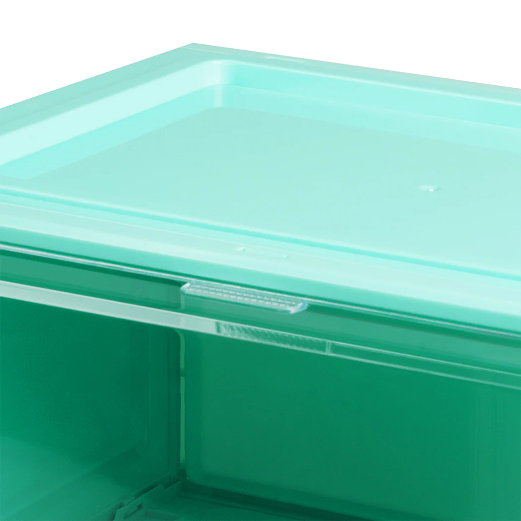 Stacked 6x Sneaker Display Case Shoe Cyan - Nurns