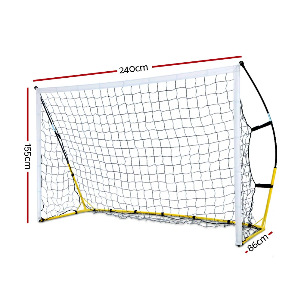 Everfit 2.4m Football Soccer Net Portable Goal Net Rebounder Sports Training - Nurns