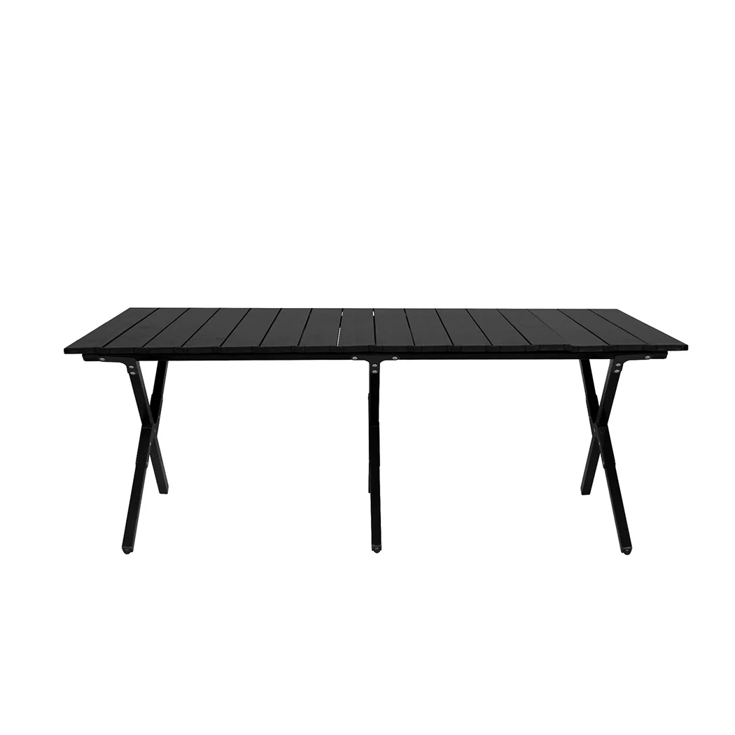 Folding Camping Table Chair Set - Black - Nurns