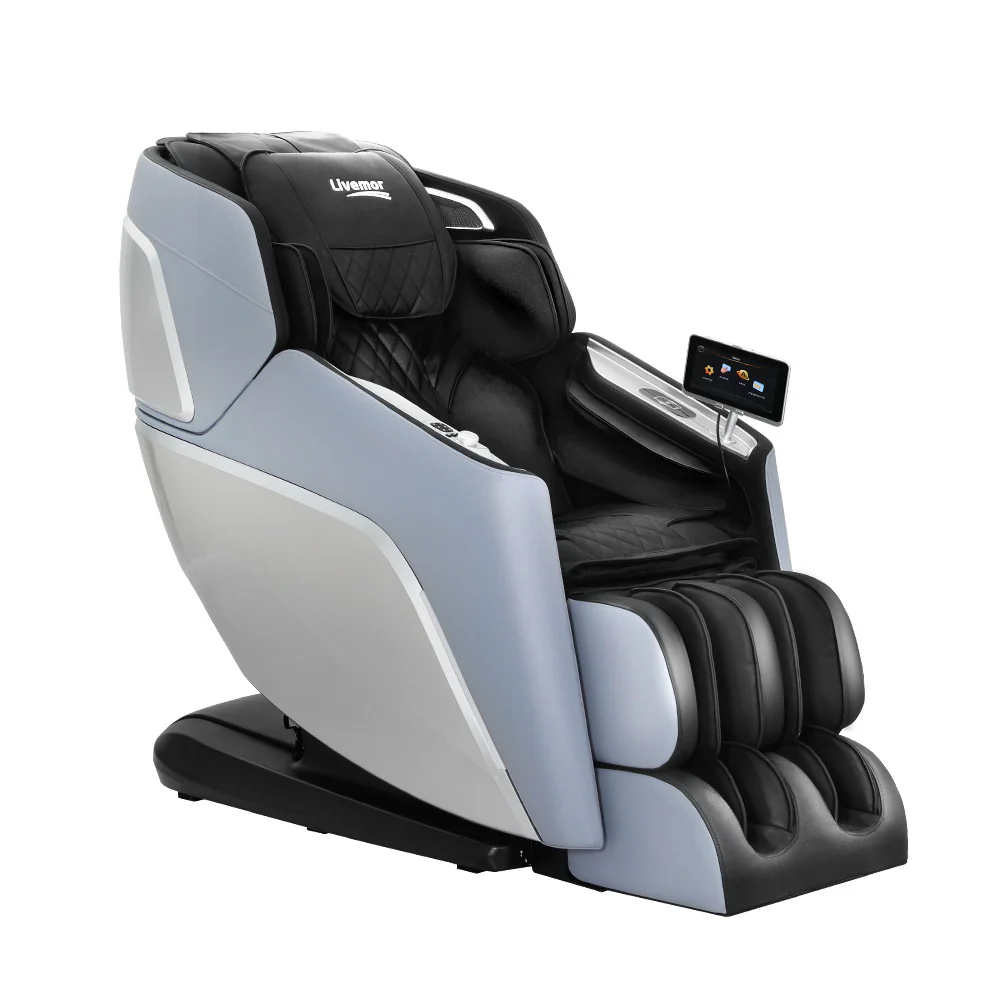 Hermes Electric Massage Chair 4D Shiatsu Zero Gravity Home Massager Recliner - Black & Blue - Nurns