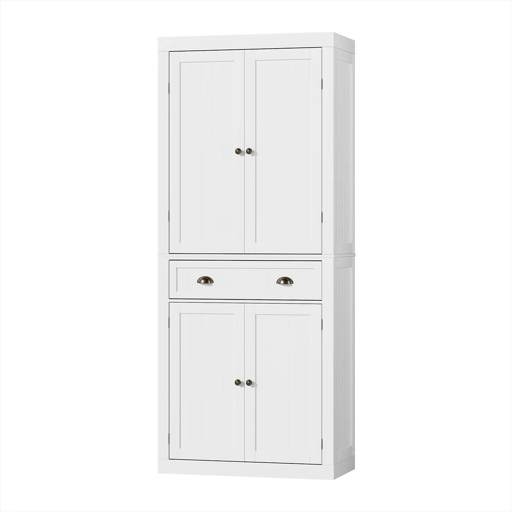 Aidan Buffet Sideboard Cupboard Cabinet - White - Nurns