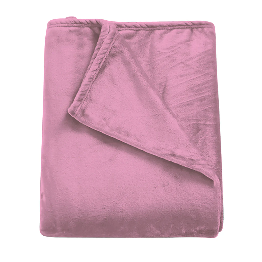 Waylon Throw Ultra-Soft Blanket 320gsm 220x240cm Warm - Pink - Nurns