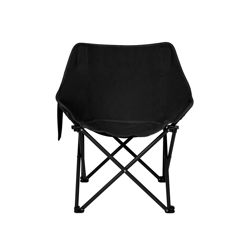 Folding Camping Moon Chair Lightweight - Black - Nurns