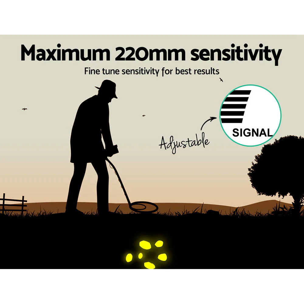 Deep Sensitive Metal Detector Searching Gold Digger Treasure Hunter LCD Shovel Sand Scoop - Nurns