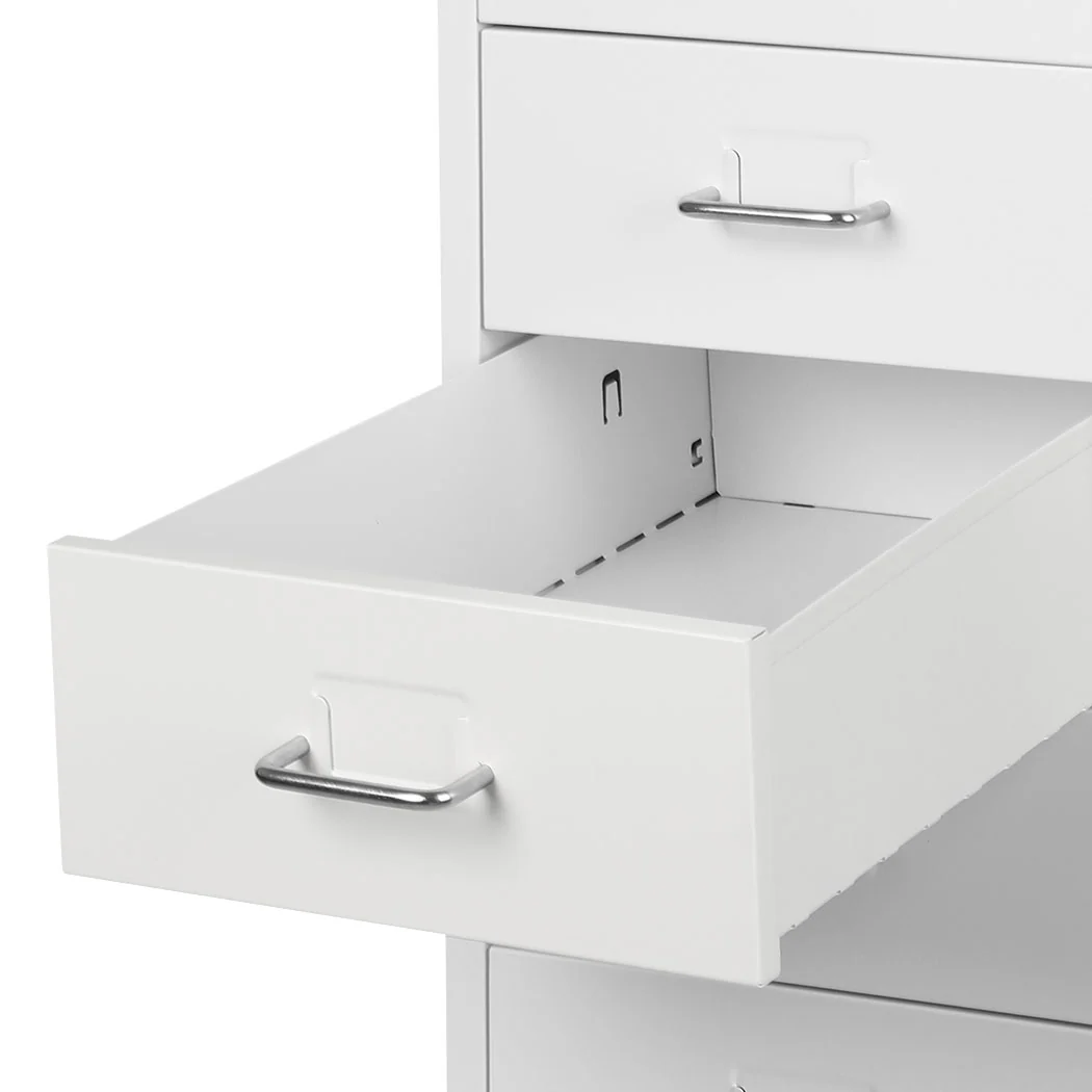 Levede Office Cabinet 8 Drawer Drawers White - Nurns