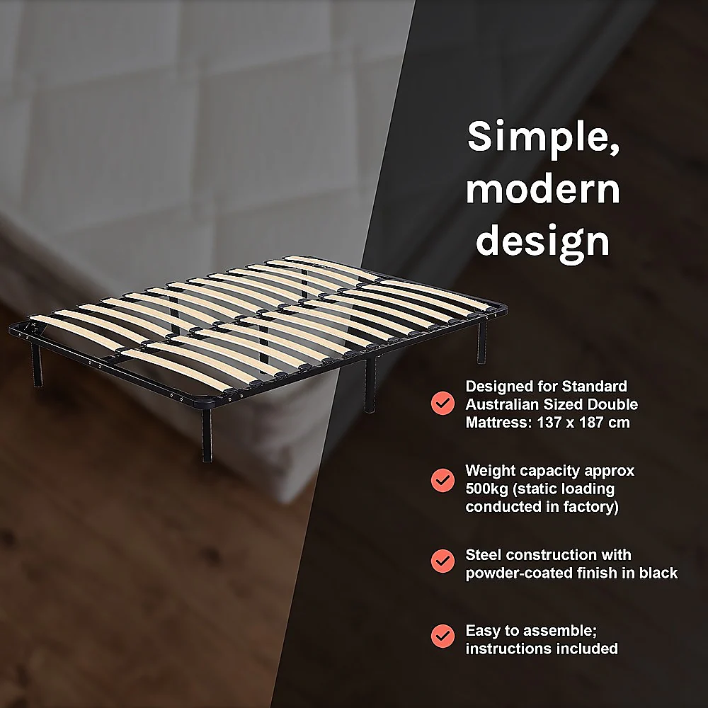 Eliana Metal Bed Frame - Black Double - Nurns