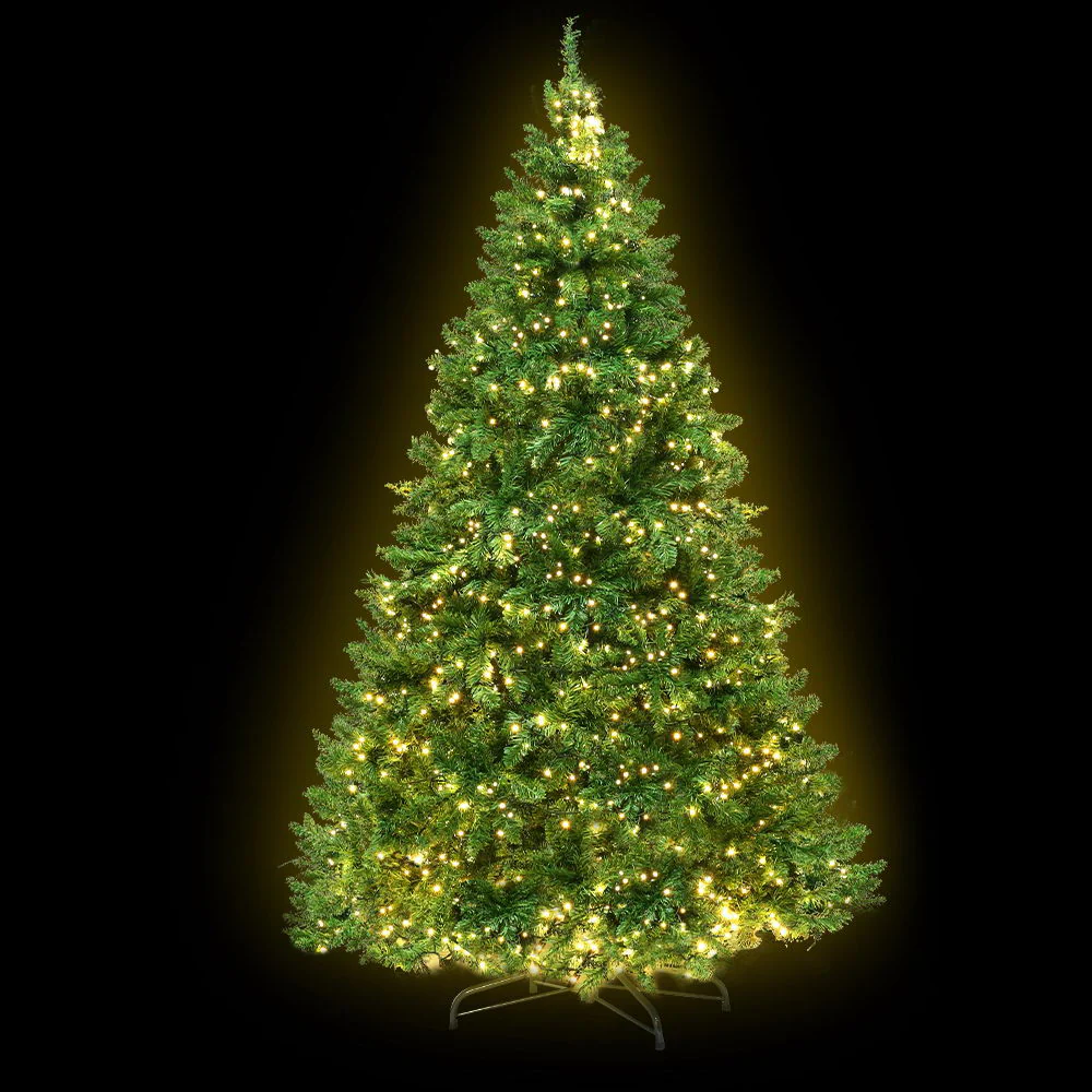 6ft 1.8m 874 LED Christmas Tree Xmas Tree Decorations  8 Light Mode - Warm White - Nurns