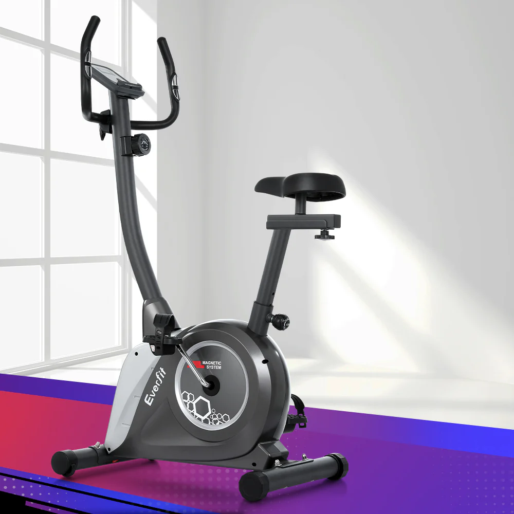 Everfit Magnetic Exercise Bike Upright Bike Fitness Home Gym Cardio - Nurns