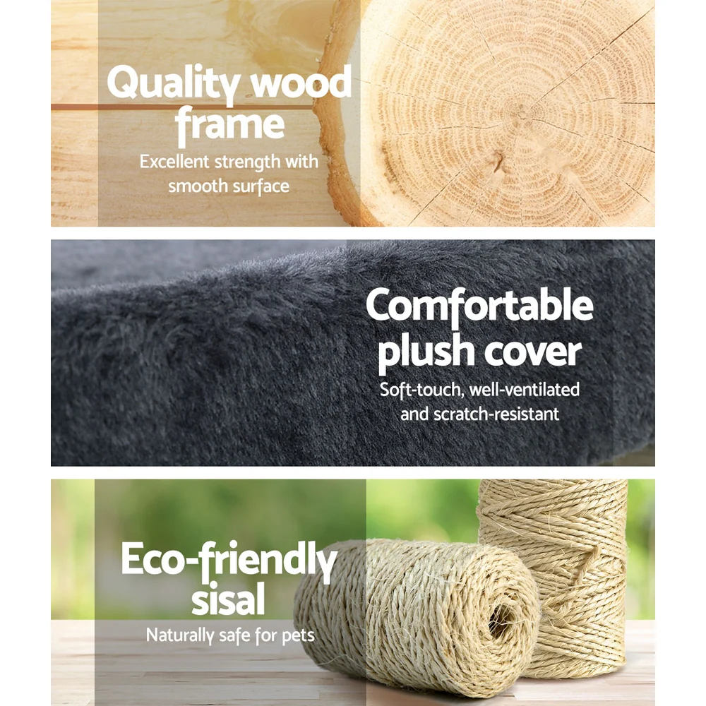 Cat Tree Trees Scratching Post Scratcher Tower Condo House Furniture Wood - Nurns