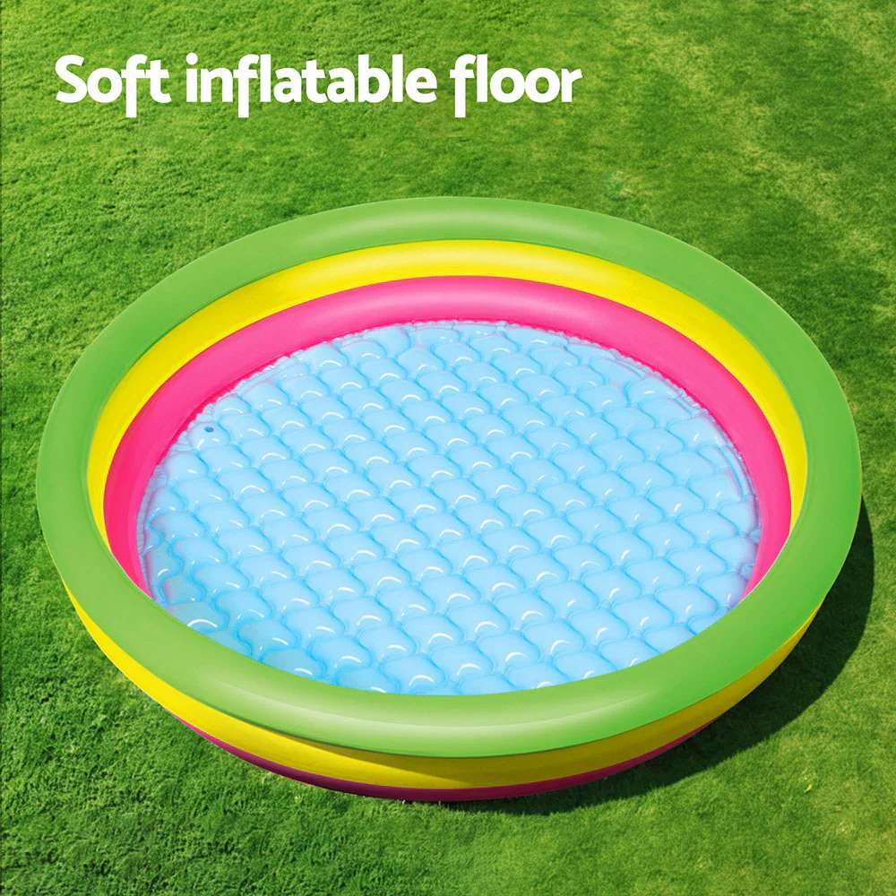 Bestway Kids Inflatable Pool Above Ground Round Splash Pool 102x102x25cm - Nurns