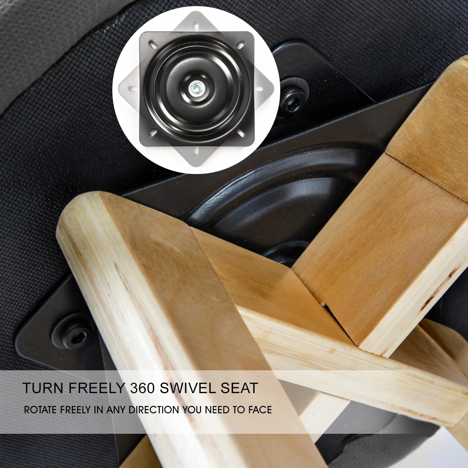 Set of 4 Aberdeen Wooden Bar Stool Dining Chair Fabric - Grey - Nurns