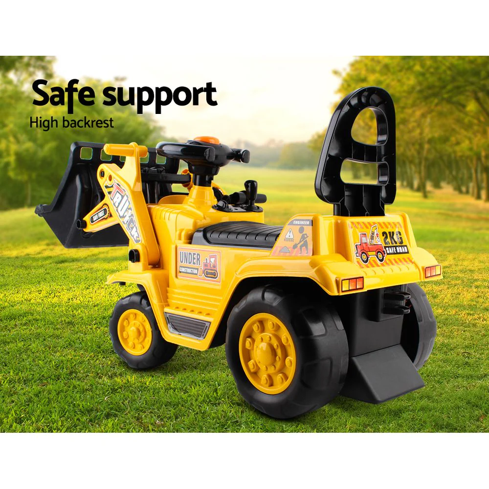 Ride On Car Toys Kids Excavator Bulldozer Sandpit Digger Car Pretend Play - Nurns