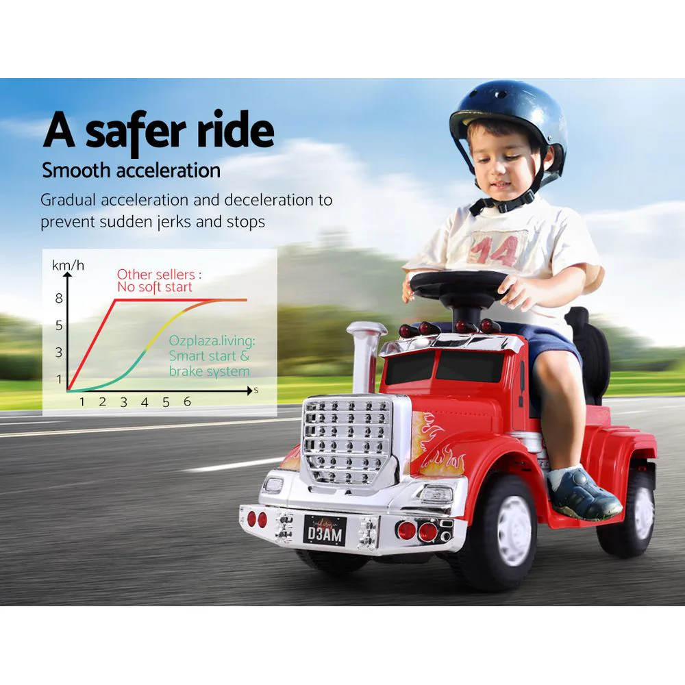 Ride On Cars Kids Electric Toys Car Battery Truck Childrens Motorbike Toy - Red - Nurns