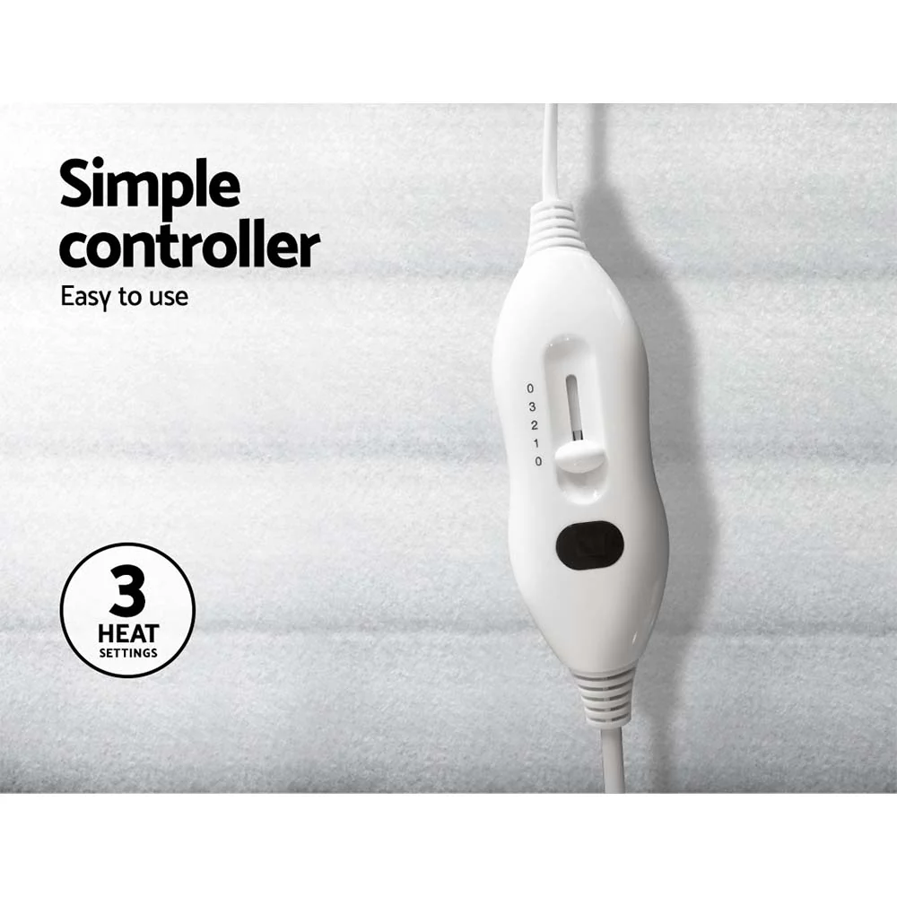 Wilmer Electric Soft Blanket Queen Size Polyester - White - Nurns