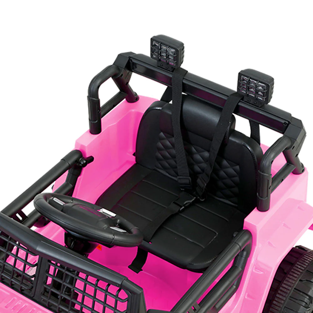 Kids Electric Ride On Car Jeep Toy Cars Remote 12V - Pink - Nurns