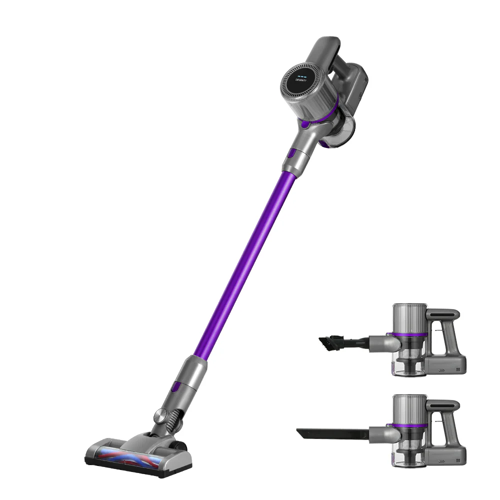 Devanti Stick Vacuum Cleaner Bagless Cordless 120W Purple - Nurns