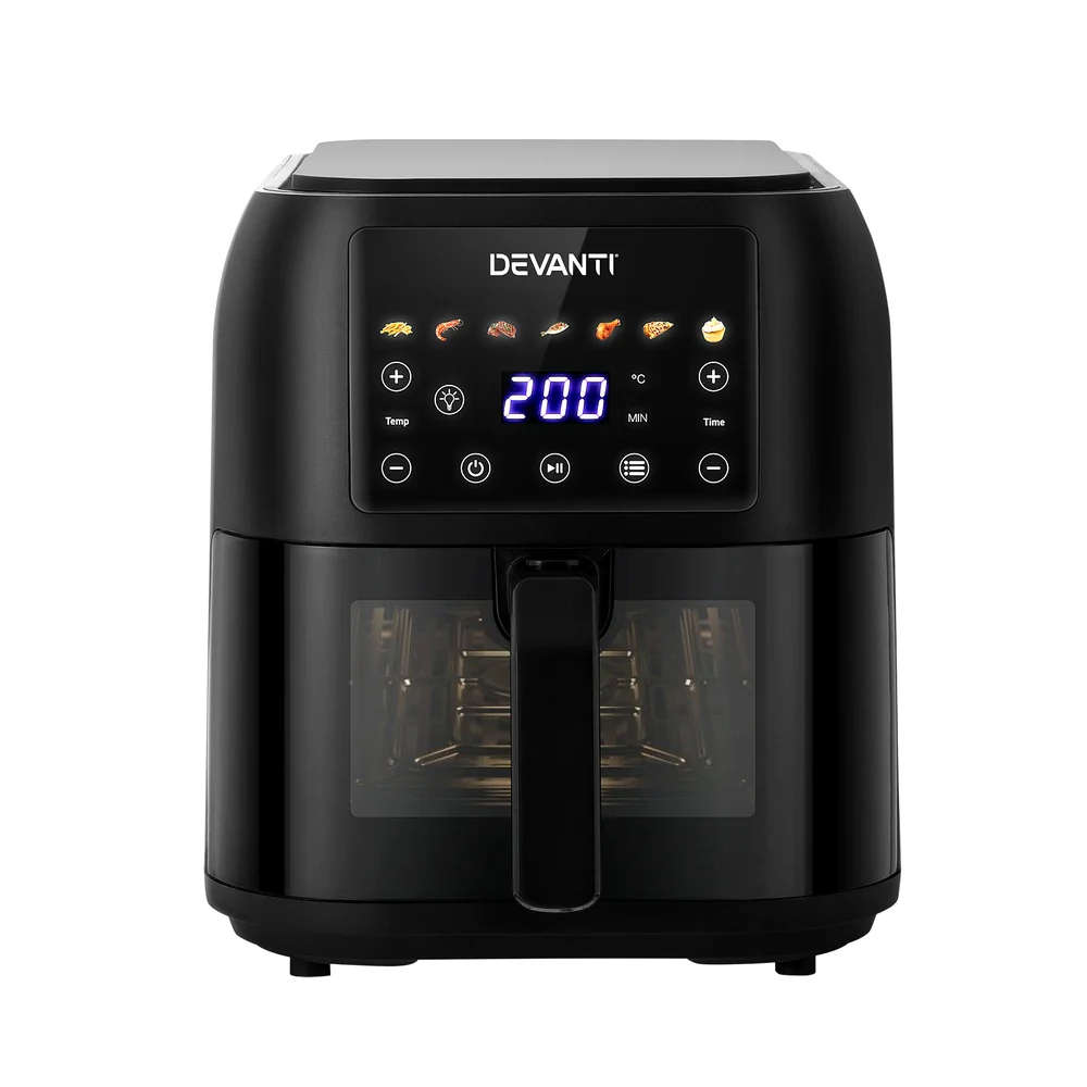 Devanti Air Fryer 8L LCD Fryers - Nurns