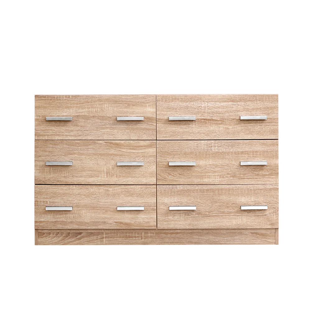 Artiss 6 Chest of Drawers - Pine - Nurns