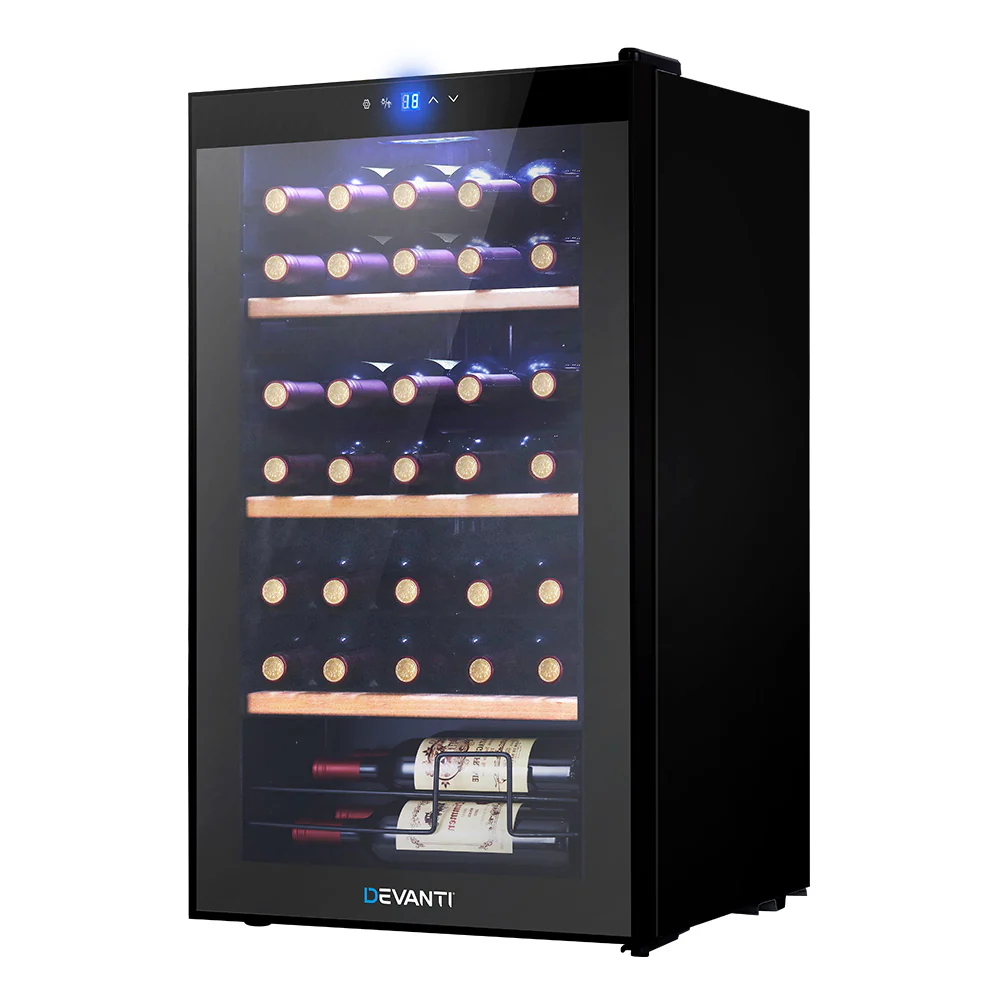Devanti Wine Fridge Cooler 34 Bottles - Nurns