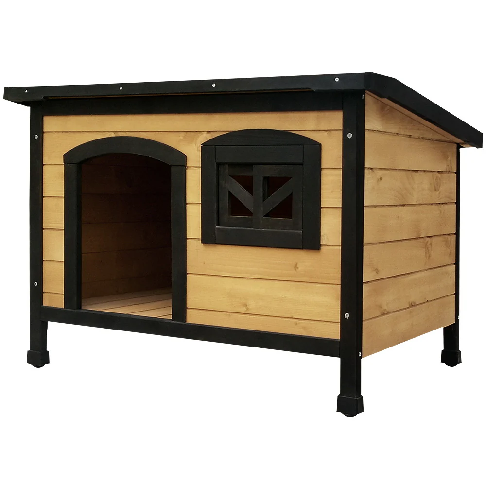 Dog Kennel Kennels Outdoor Wooden Pet House Cabin Puppy Large Outside Large - Nurns