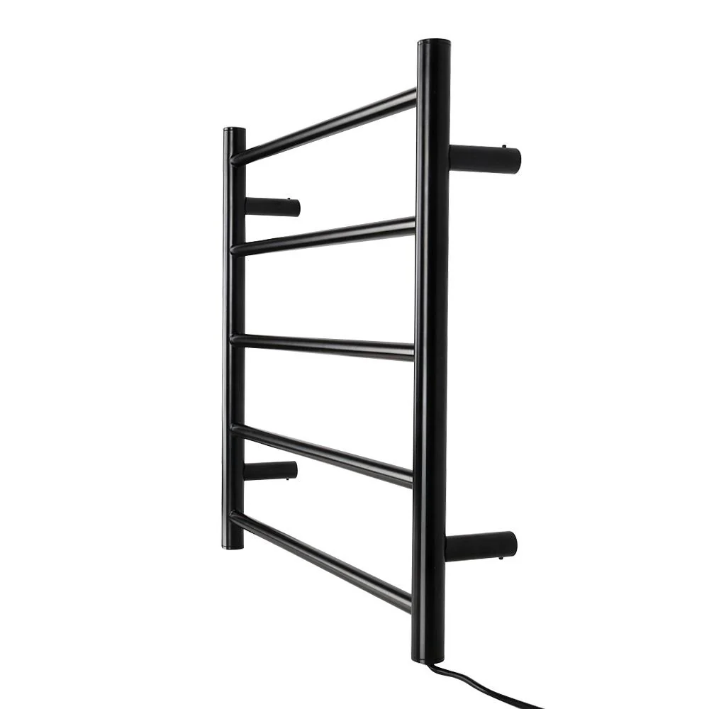 Electric Heated Towel Rail Rack 5 Bars Wall Mounted Clothes Dry Warmer - Nurns