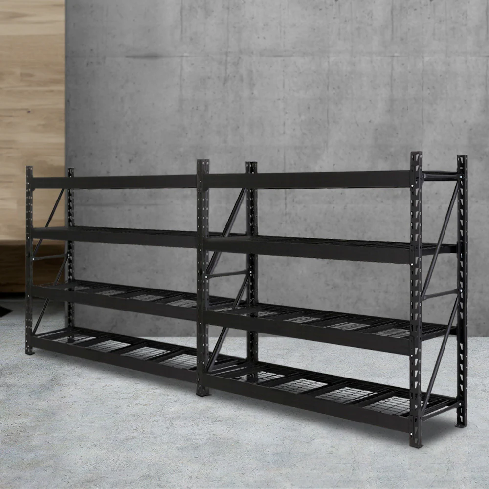 Giantz 4Mx2M Garage Shelving Warehouse Rack Pallet Racking Storage Shelve Black - Nurns