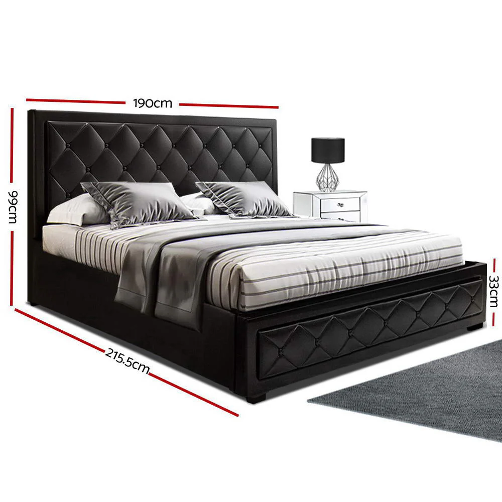 Amethyst Bed & Mattress Package - Black King - Nurns