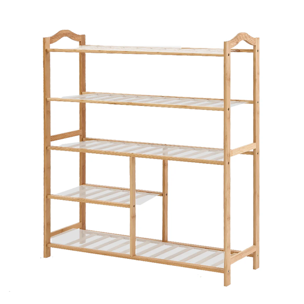 Levede Bamboo Shoe Rack Storage Wooden - Nurns