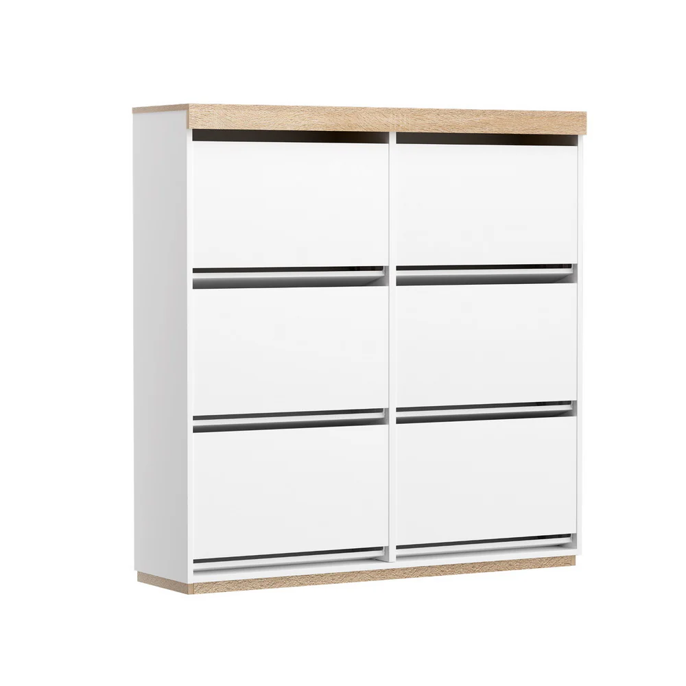 Artiss Shoe Rack Cabinet 3-Tier 45 Pairs White - Nurns