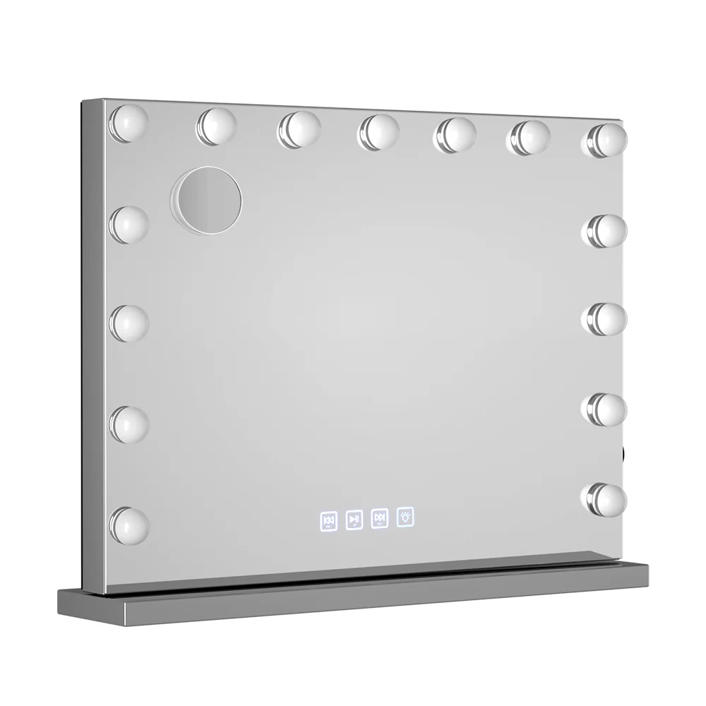 Bluetooth Makeup Mirror with Light Hollywood LED Vanity Dimmable 58X46 - Nurns