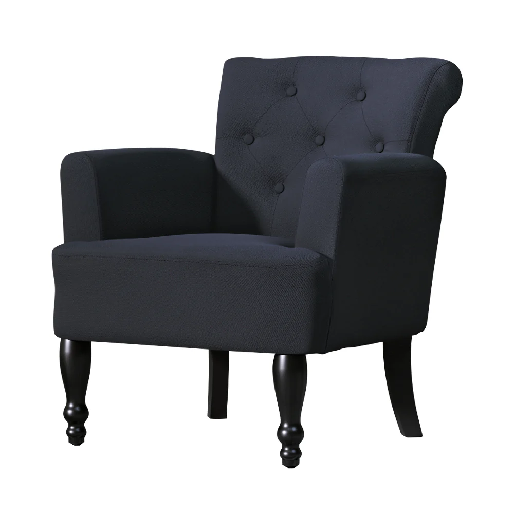 Maddy French Lorraine Chair Retro Wing - Black - Nurns