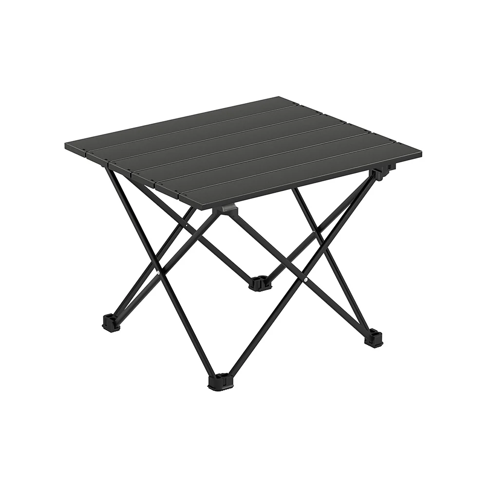 Folding Camping Table 40cm Roll Up Outdoor Picnic BBQ Aluminium Desk - Nurns