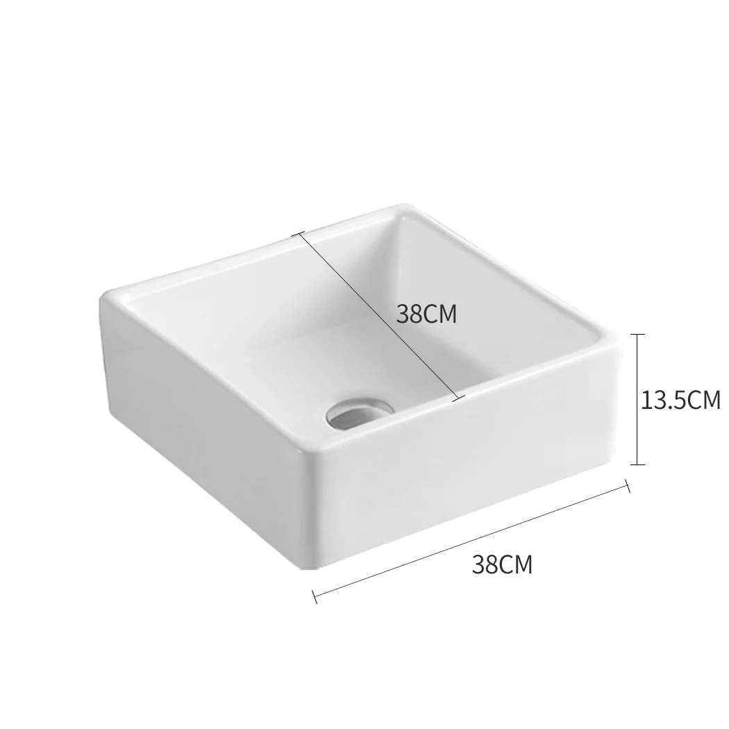 Ceramic Basin Bathroom Wash Counter - Square - Nurns