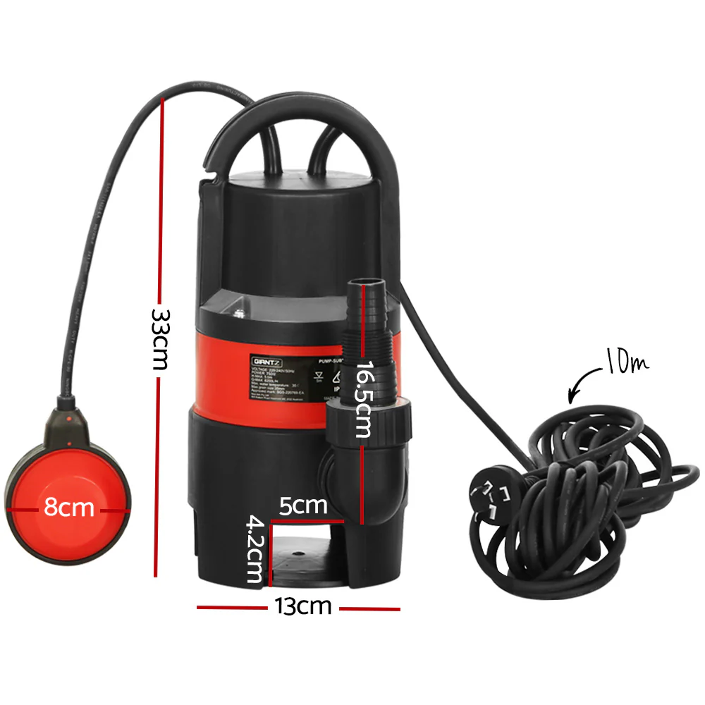 Garden Submersible Pump 400W Dirty Water Bore Tank Well Steel Sewerage - Nurns