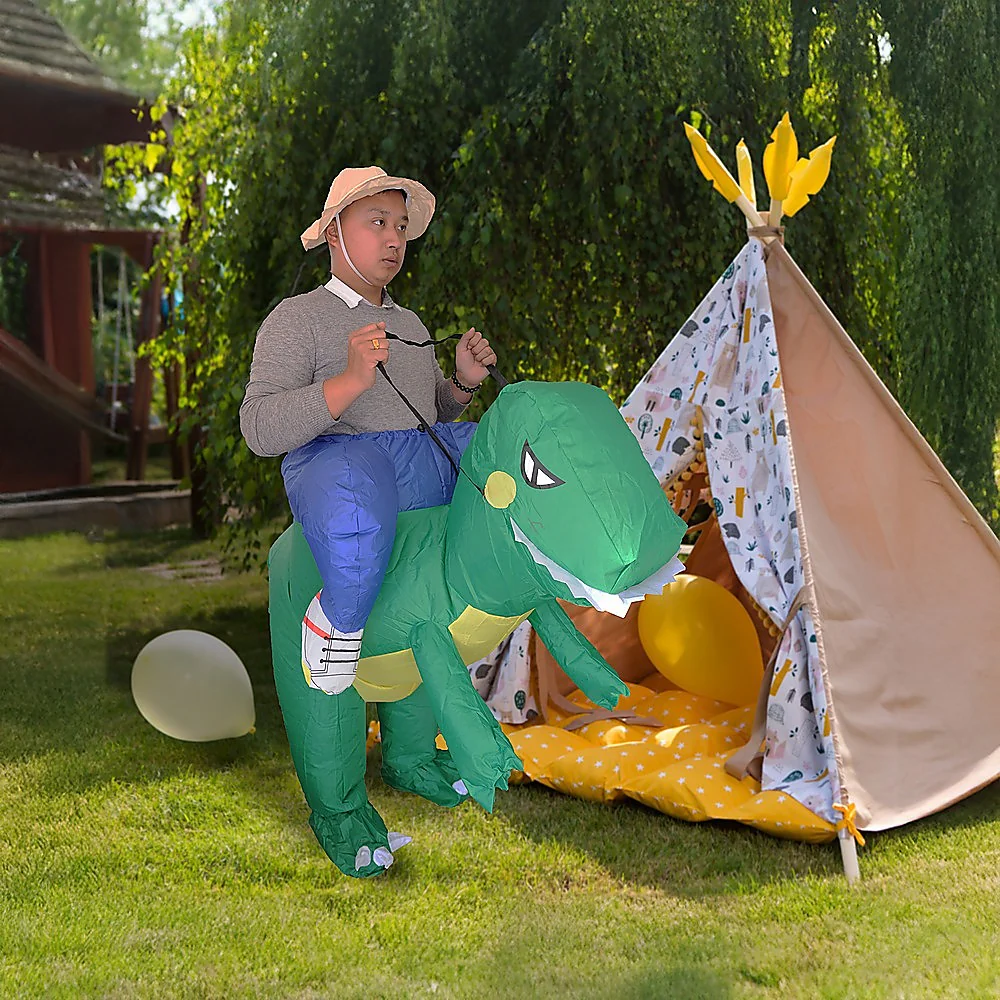 DINO Fancy Dress Inflatable Suit - Fan Operated Costume - Nurns