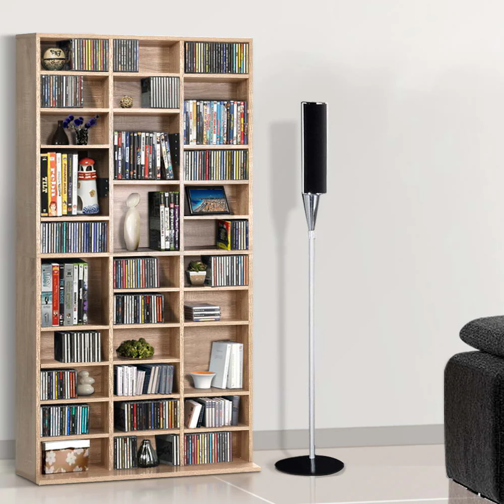 Artiss Bookshelf Cd Storage Rack - Bert Oak - Nurns