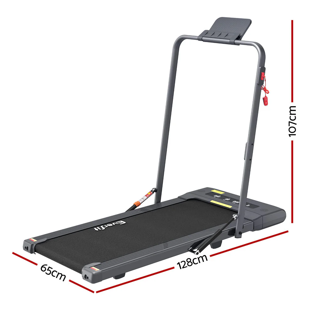 Everfit Treadmill Electric Walking Pad Under Desk Home Gym Fitness 400mm Grey - Nurns