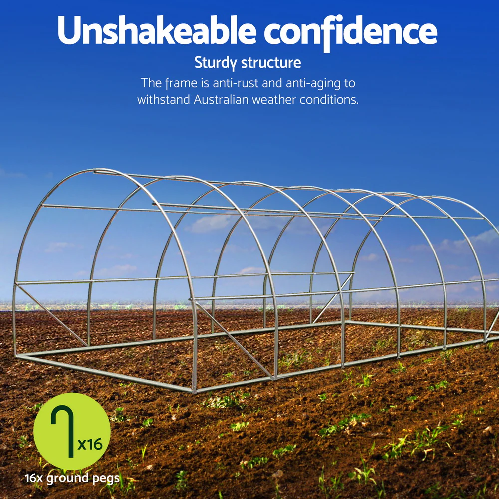 Greenfingers Greenhouse 6x4x2M Walk in Green House Tunnel Plant Garden Shed Dome - Nurns