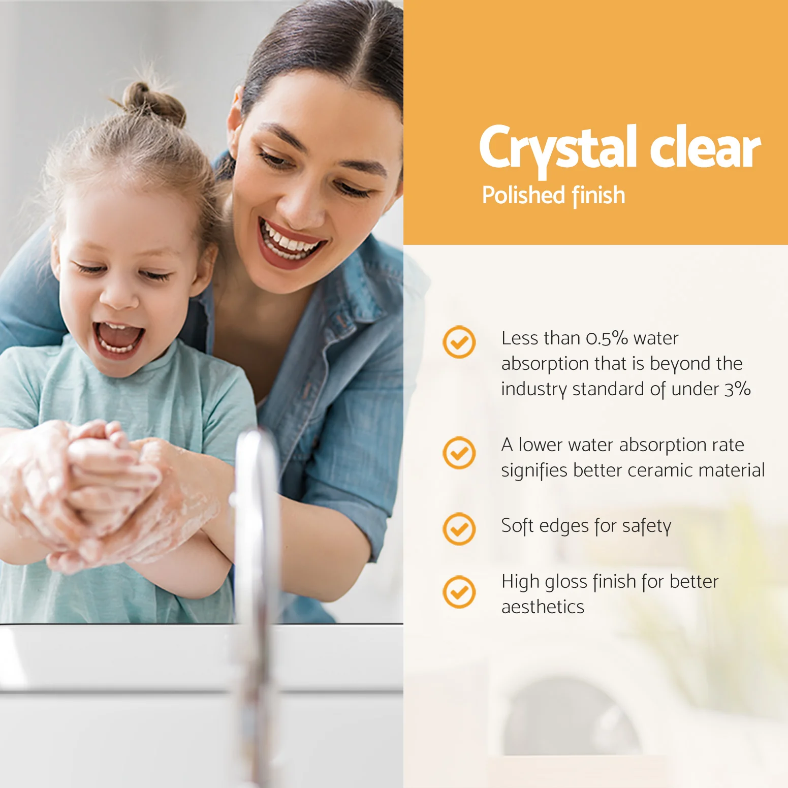 Bathroom Basin Ceramic Vanity Sink Hand Wash Bowl Above Counter 48x37cm - Nurns