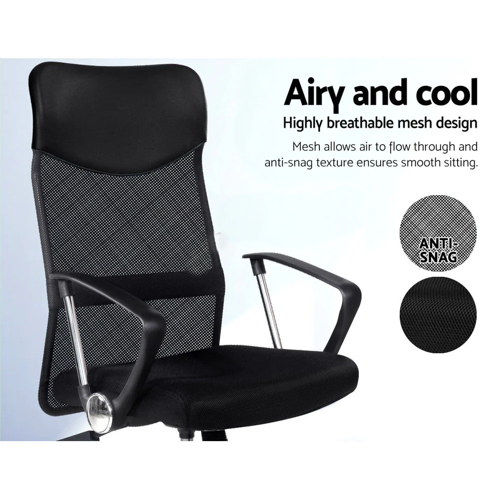 Artiss Mesh Office Chair High Back Black - Nurns