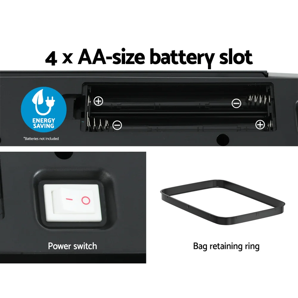 70L Motion Sensor Bin Pedal Bins Automatic - Black - Nurns