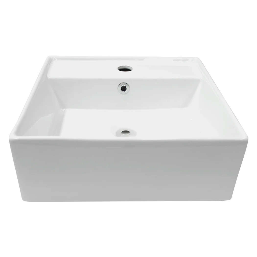 Ceramic Basin Bathroom Wash Counter - Rectangle - Nurns