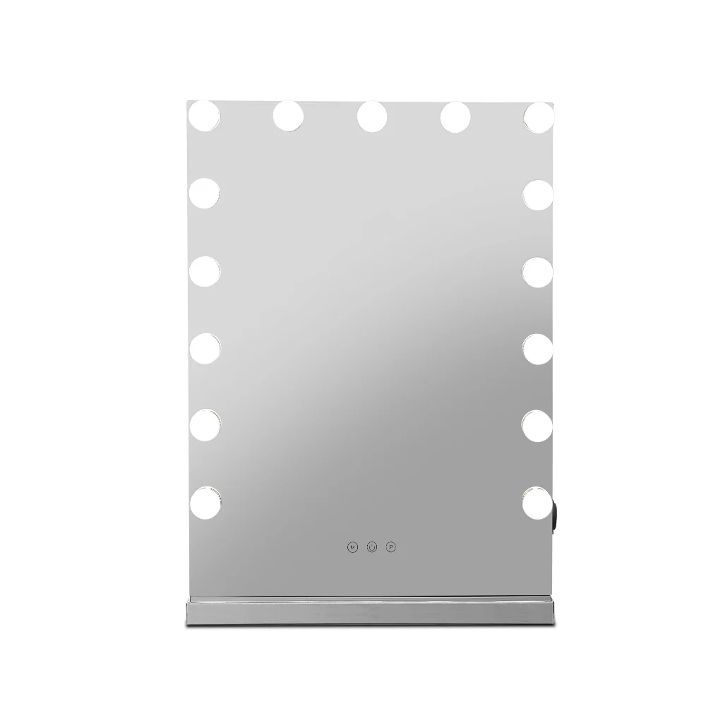 Hollywood Makeup Mirror With Light 15 LED Bulbs Lighted Frameless - Nurns