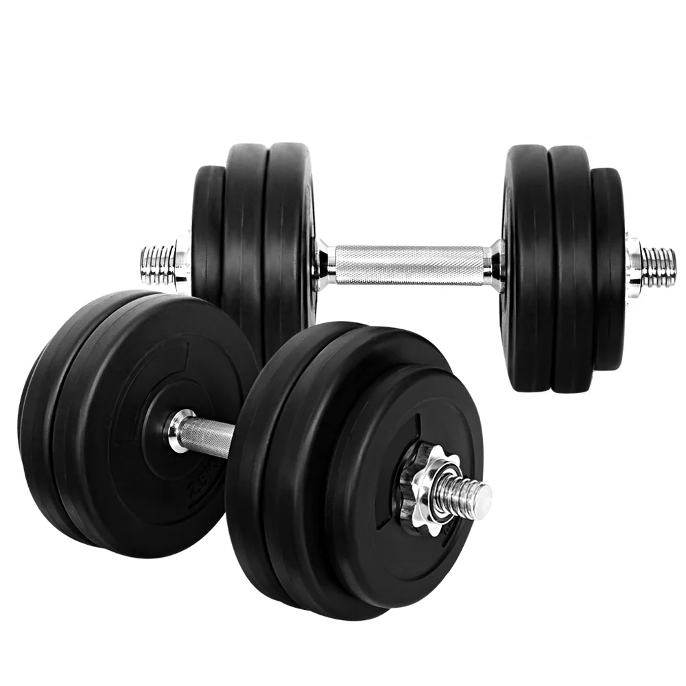 Everfit 30kg Dumbbell Set Weight Plates Dumbbells Lifting Bench - Nurns