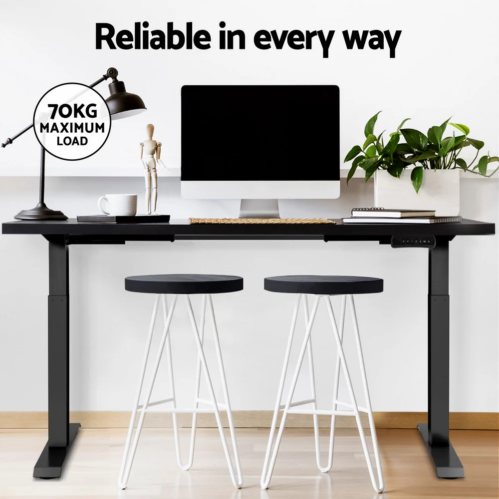 Artiss Standing Desk Motorised Dual Motor Black 120cm - Nurns