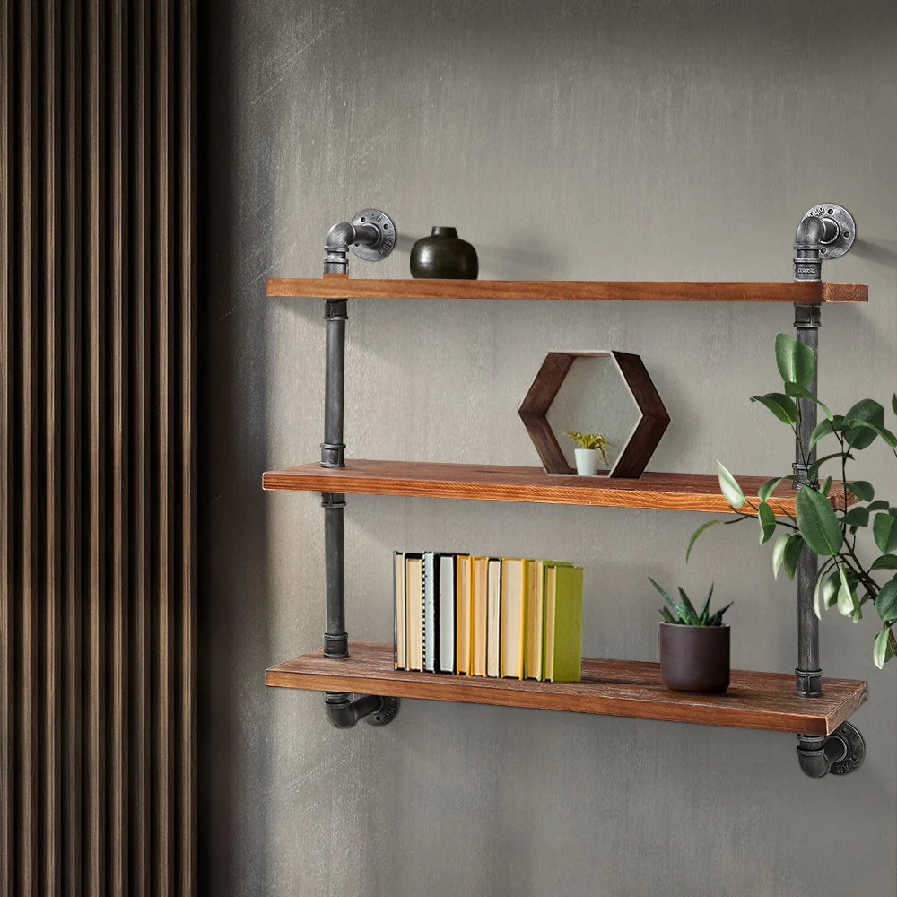 Artiss Floating DIY Pipe Shelf 3 Tiers - Issa - Nurns